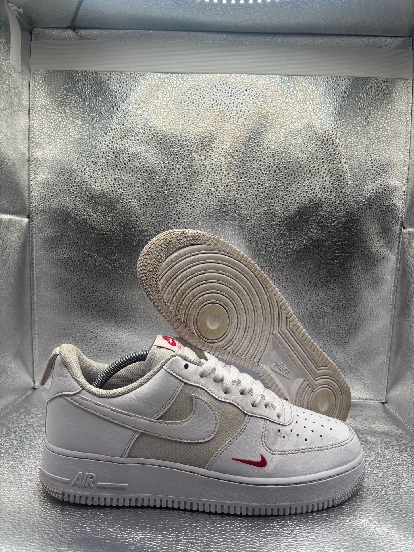 Nike Air Force 1 low SE white red mini Swoosh