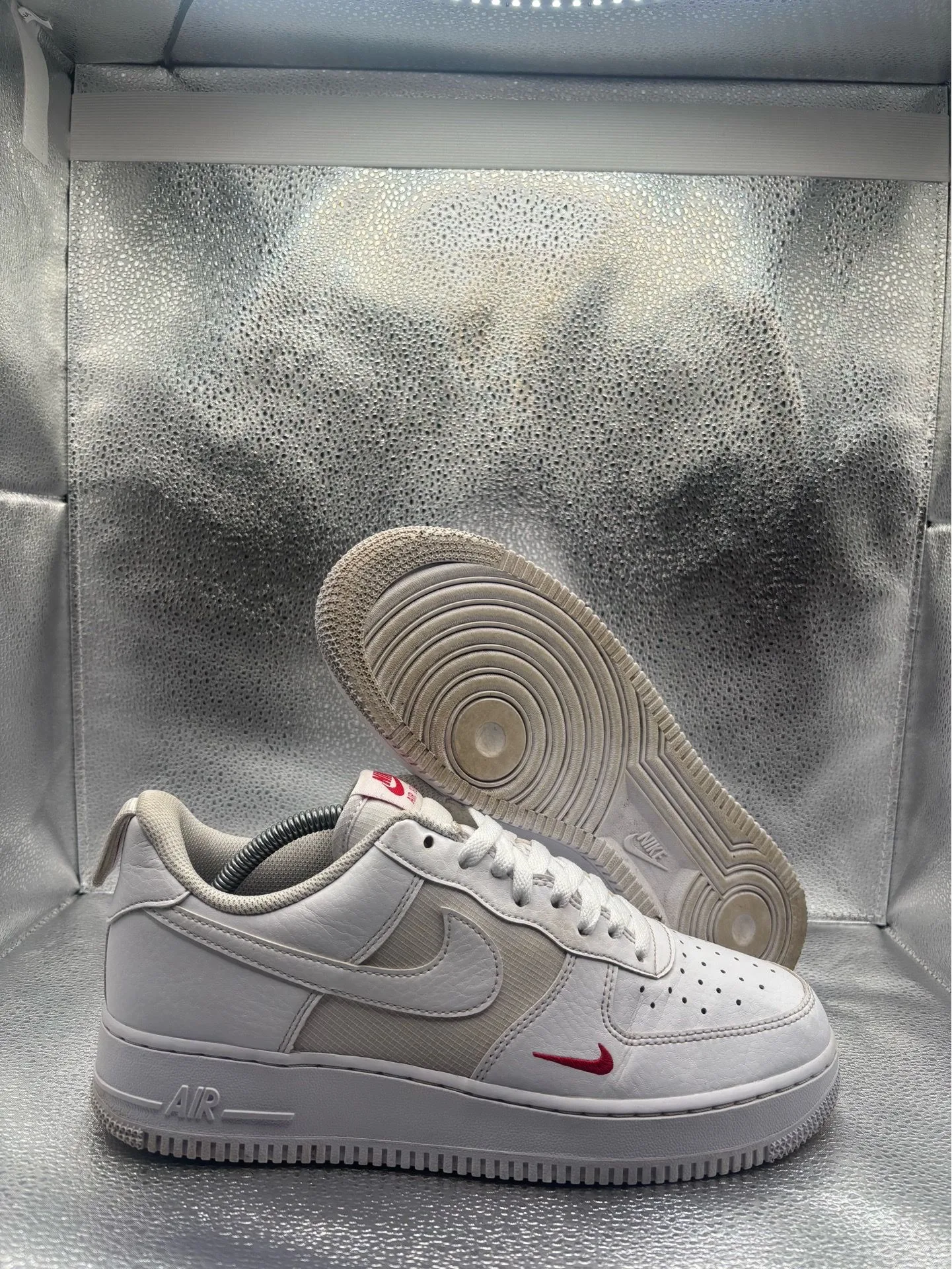 Nike Air Force 1 low SE white red mini Swoosh