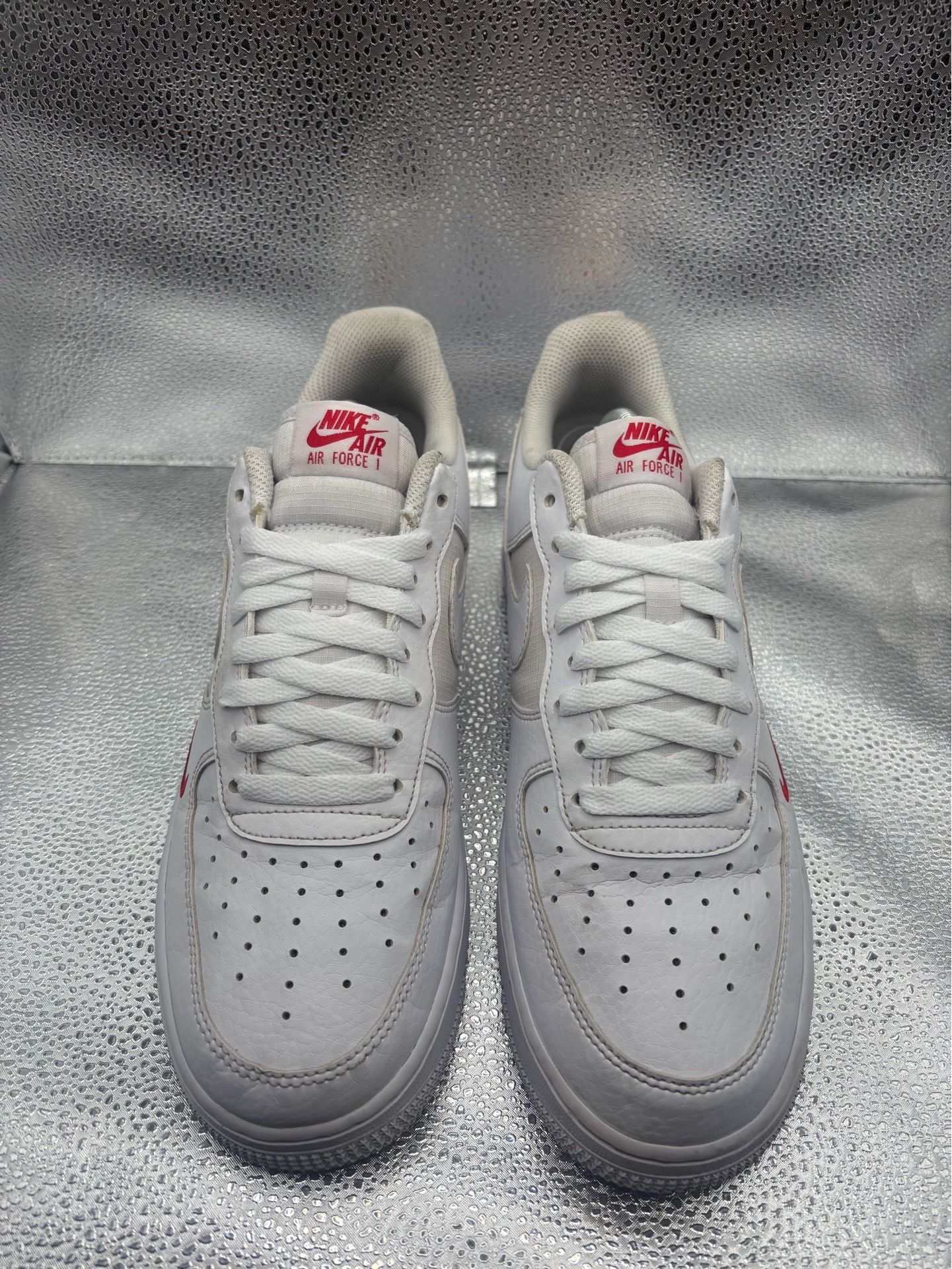 Nike Air Force 1 low SE white red mini Swoosh - photo 2