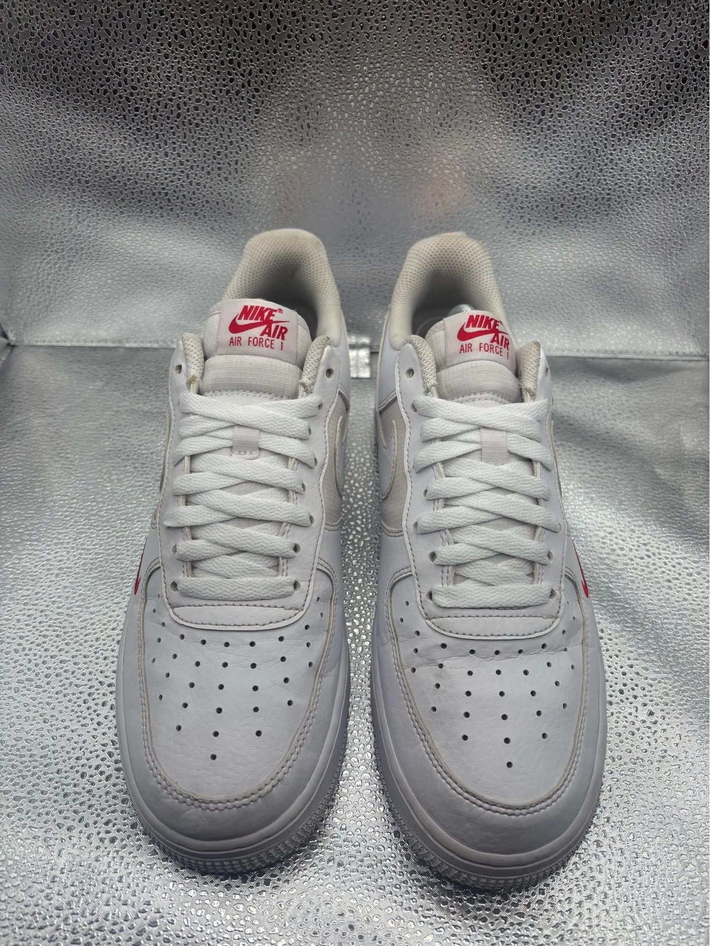 Nike Air Force 1 low SE white red mini Swoosh - photo 2