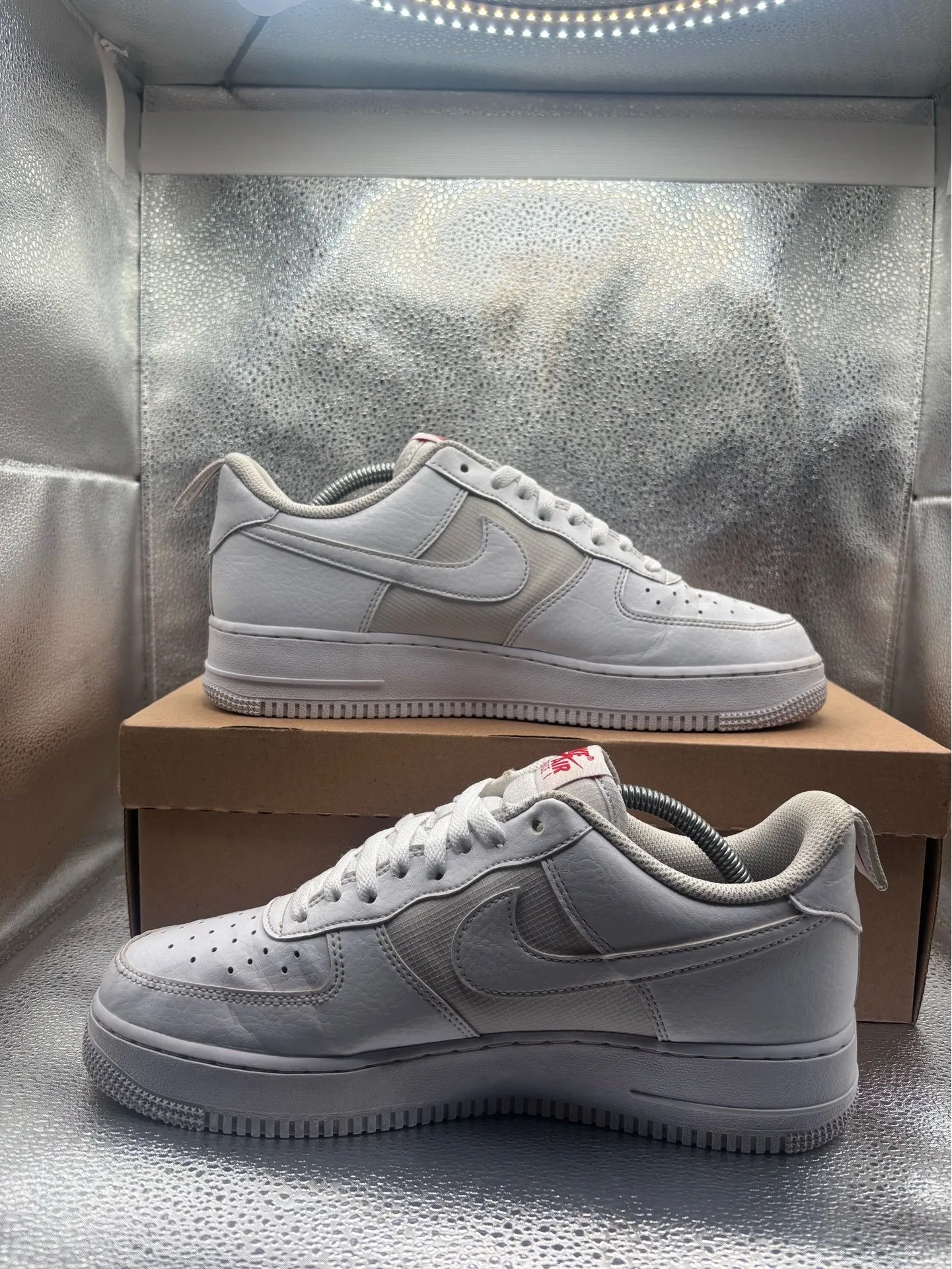Nike Air Force 1 low SE white red mini Swoosh - photo 5