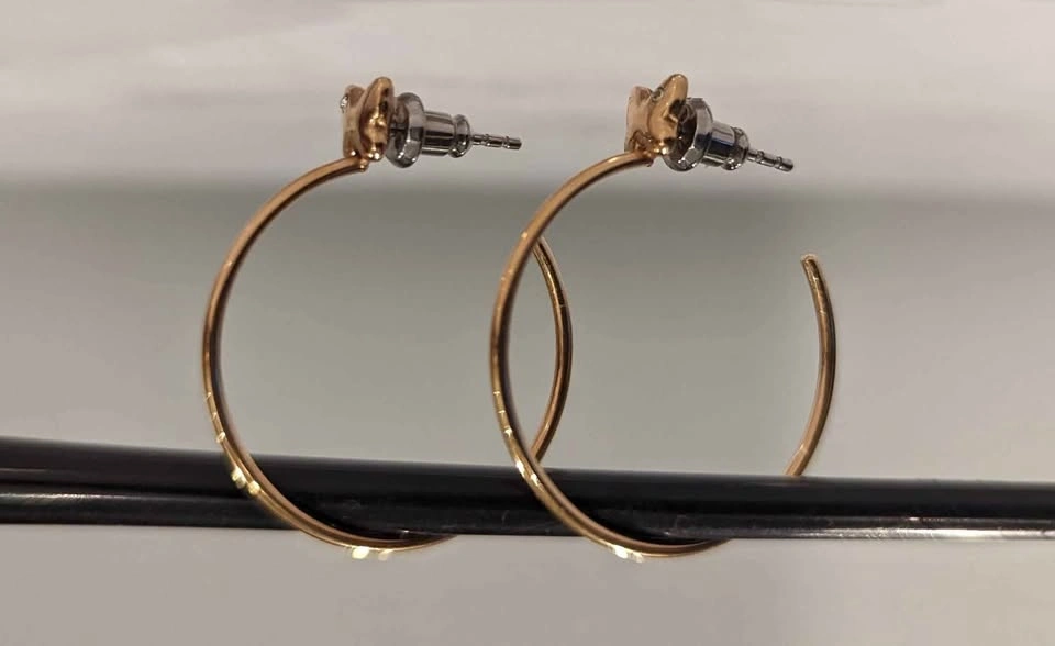 Fossil butterfly hoop earrings (1 inch hoop) - photo 4