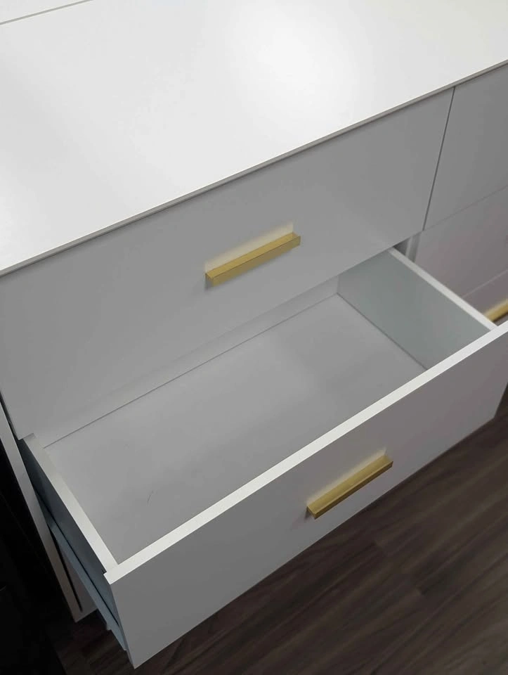 White 6 Drawer Dresser – Modern Look w/ Gold Hardware - photo 3