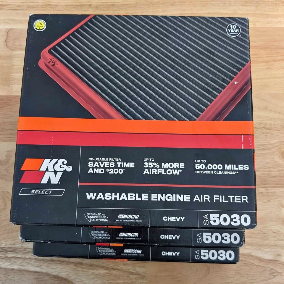 K&N Washable Engine Air Filters – 3 Available – $60 for All