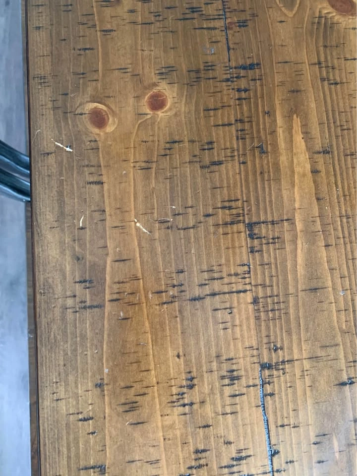 Rustic Solid Wood Dining Table Set – 4 Chairs Included - photo 2