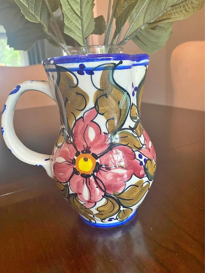 Vintage Spanish Hand Painted Pitcher