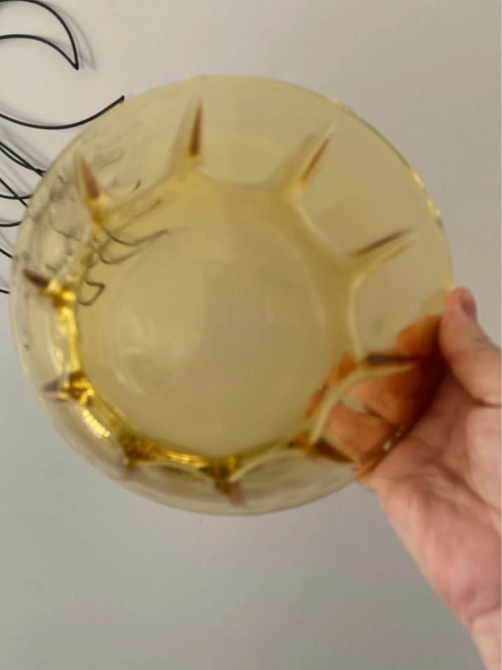Vintage Anchor Hocking Swedish Modern Amber bowl - photo 4
