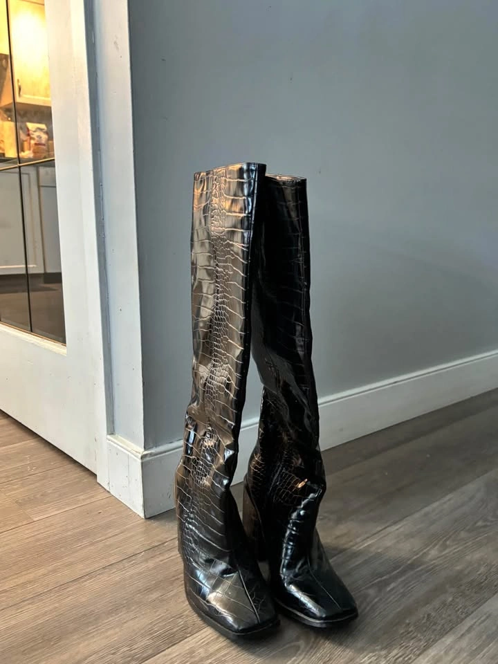 Knee high crocodile boot - public desire sid 7 - photo 3