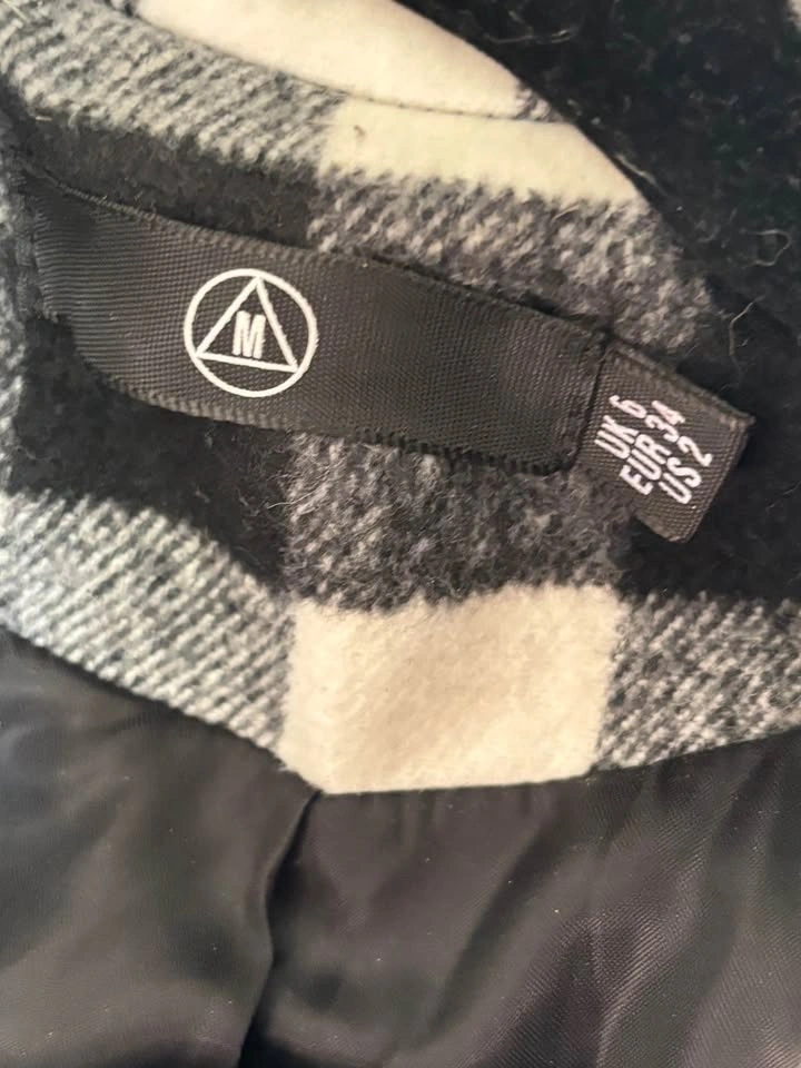 missguided gingham coat - size 2 - photo 2