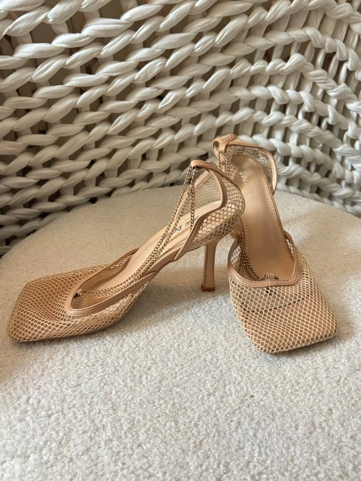 Public Desire - net and chain heels - photo 2