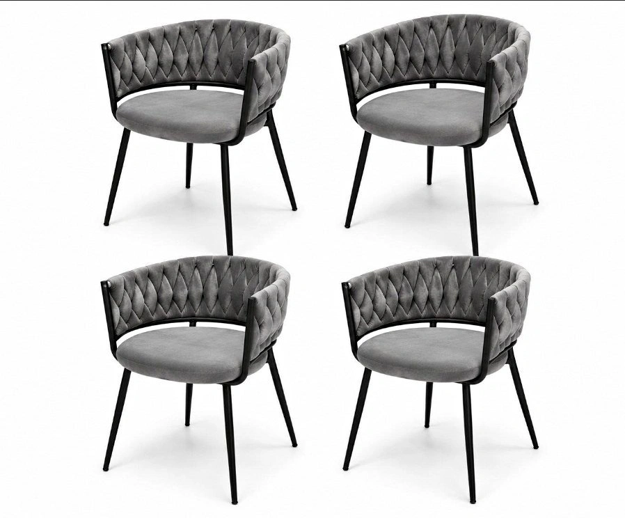Set of 4 Velvet Dining Luxurious Chairs