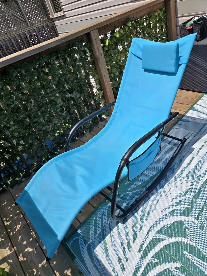 Outsunny Patio Rocking Chair with Mesh Fabric