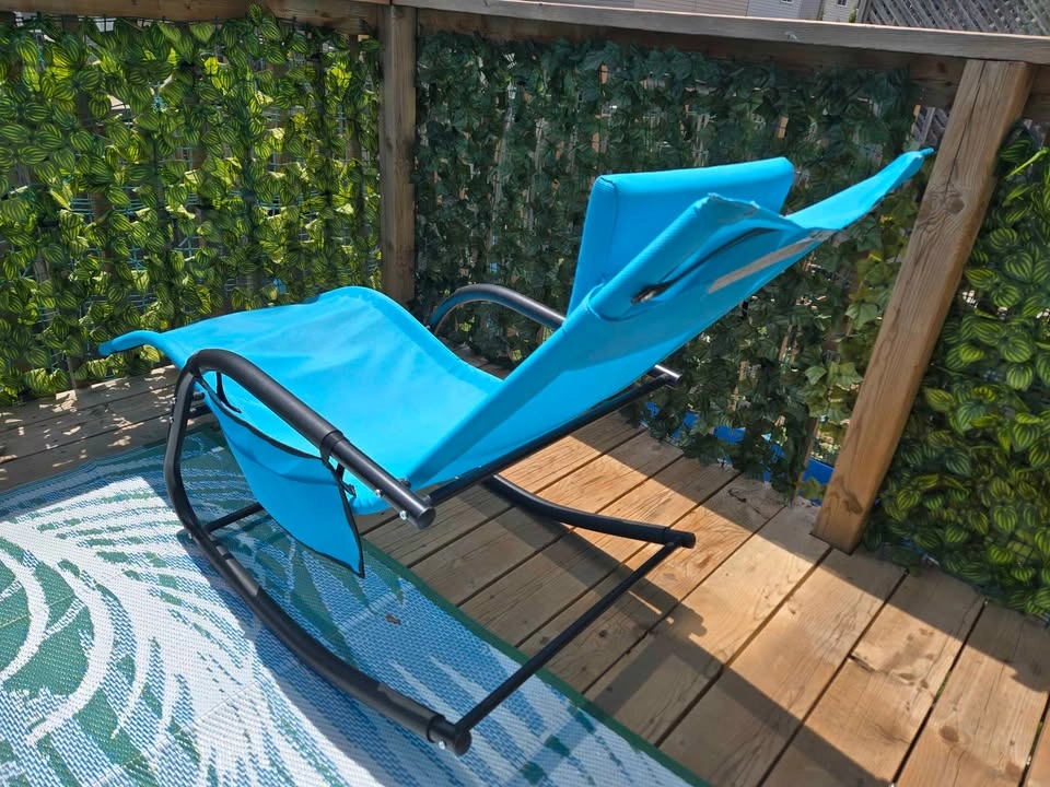 Outsunny Patio Rocking Chair with Mesh Fabric - photo 3