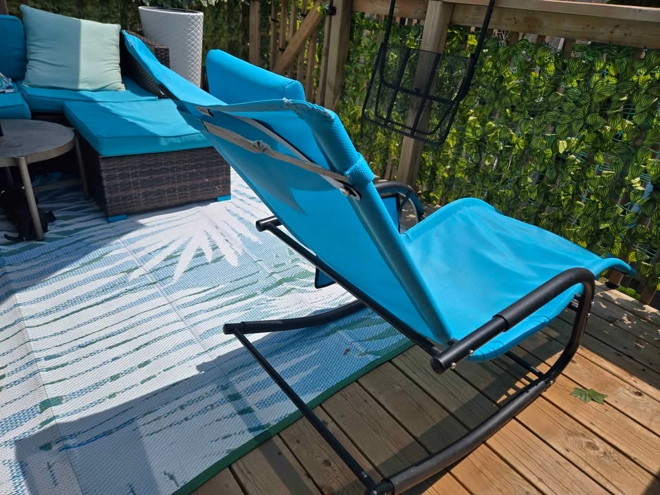 Outsunny Patio Rocking Chair with Mesh Fabric - photo 4