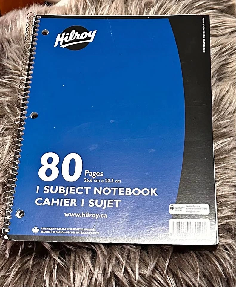 Hilroy Blue 1 Subject Notebook 80 Pages