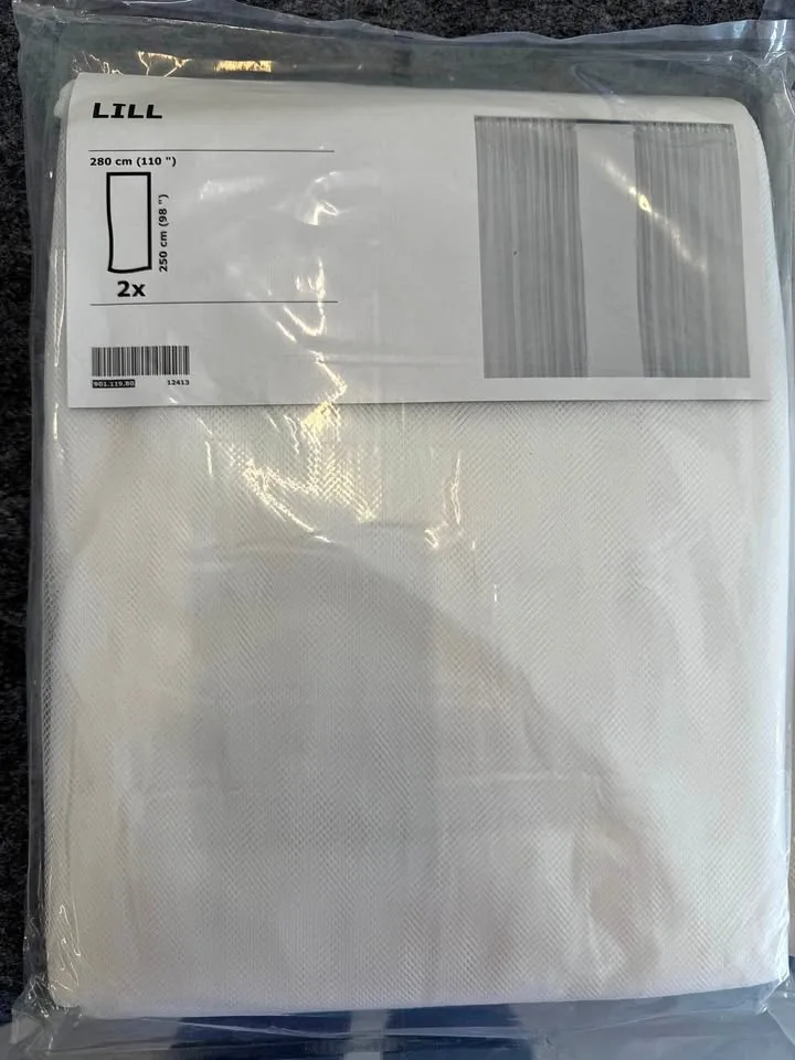 IKEA NEW white drapery panels
