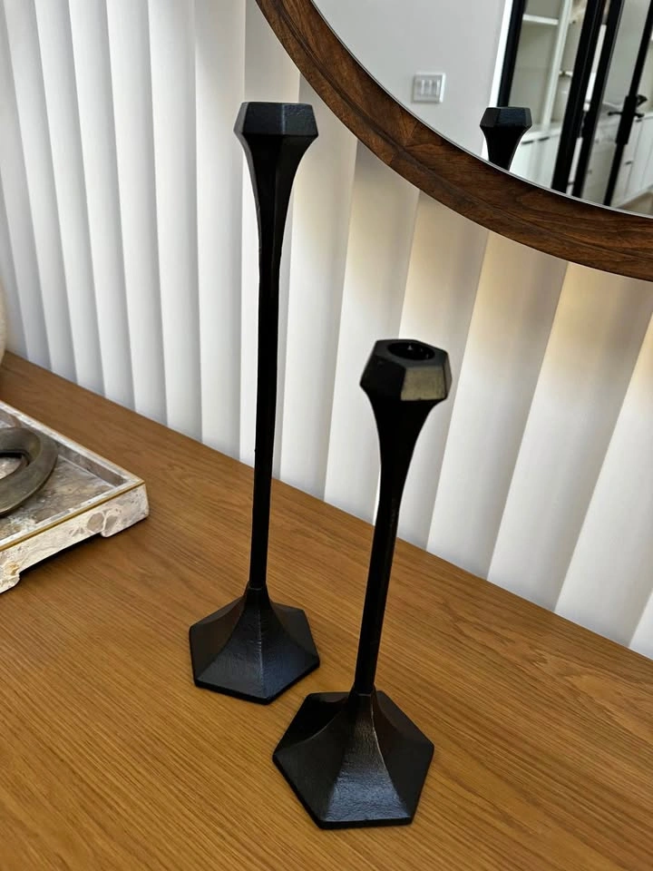 Black candlestick holders