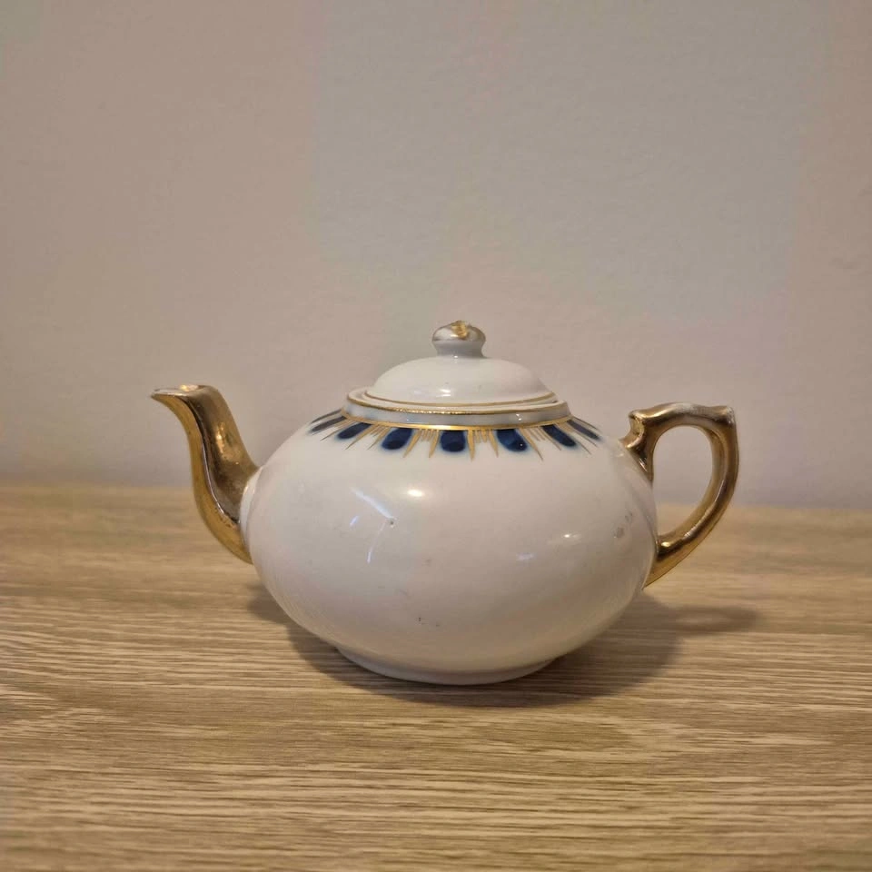 Vintage Hand-painted Bone China Toy Tea Set - photo 3