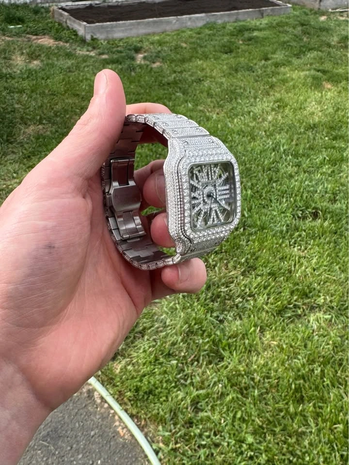 Stainless Steel Skeleton Watch