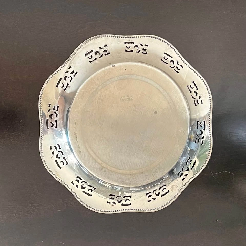 Vintage Viking Plate E.P. Copper Silver-Plated 9” Tray - photo 2