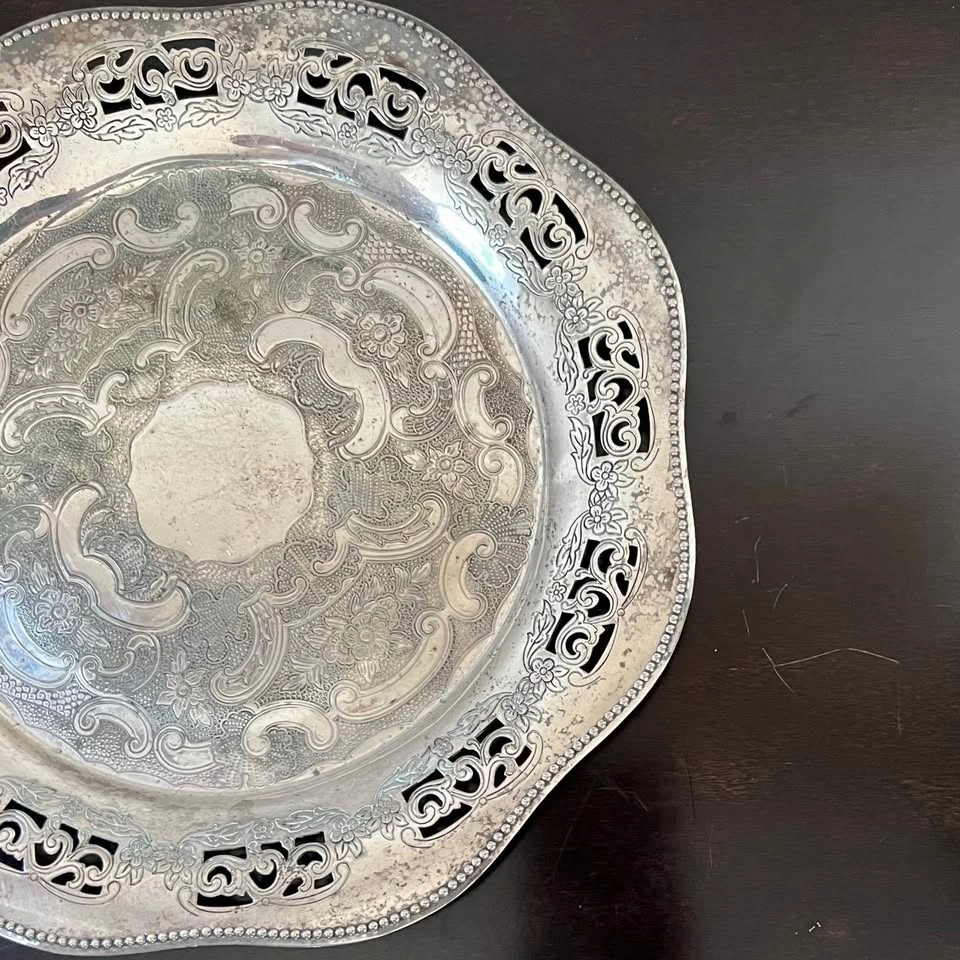 Vintage Viking Plate E.P. Copper Silver-Plated 9” Tray - photo 5