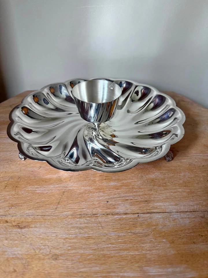 Silver plated serving dish
