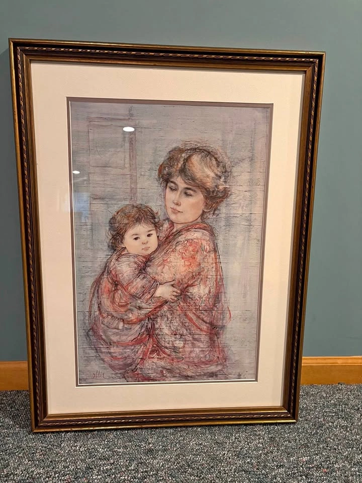 Loretta and Child by Edna Hibel