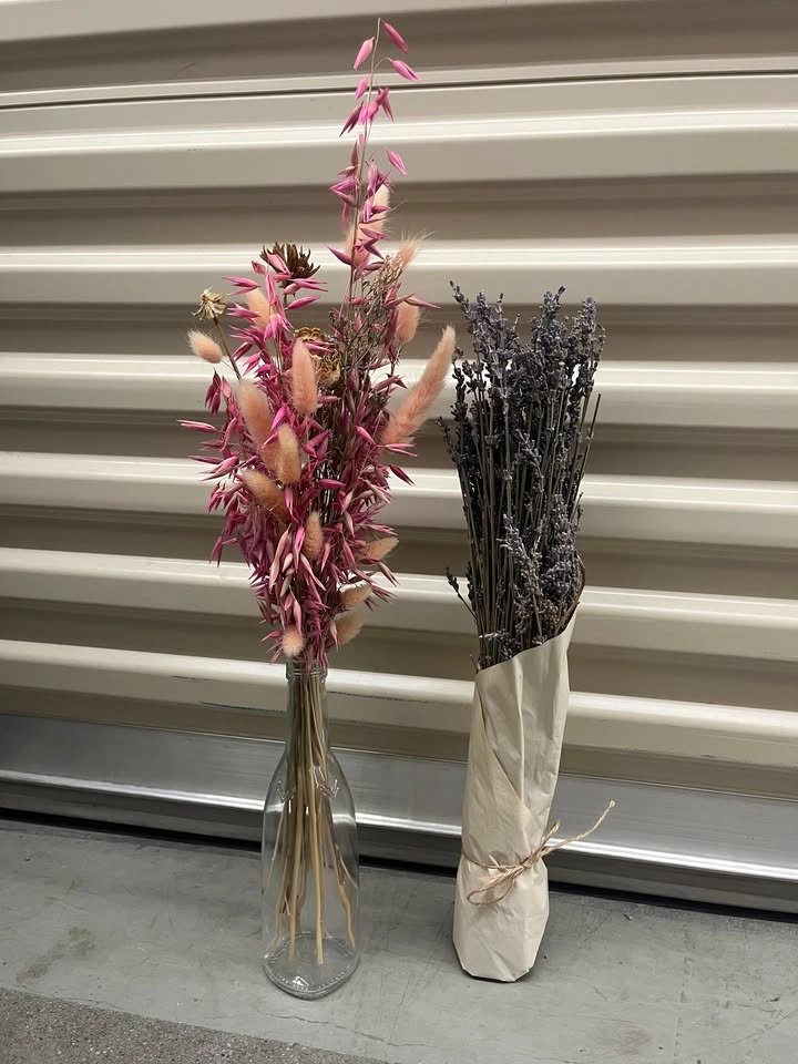 Boho Decor: Dried Flowers in Glass Bottle + Lavender Bundle - photo 3