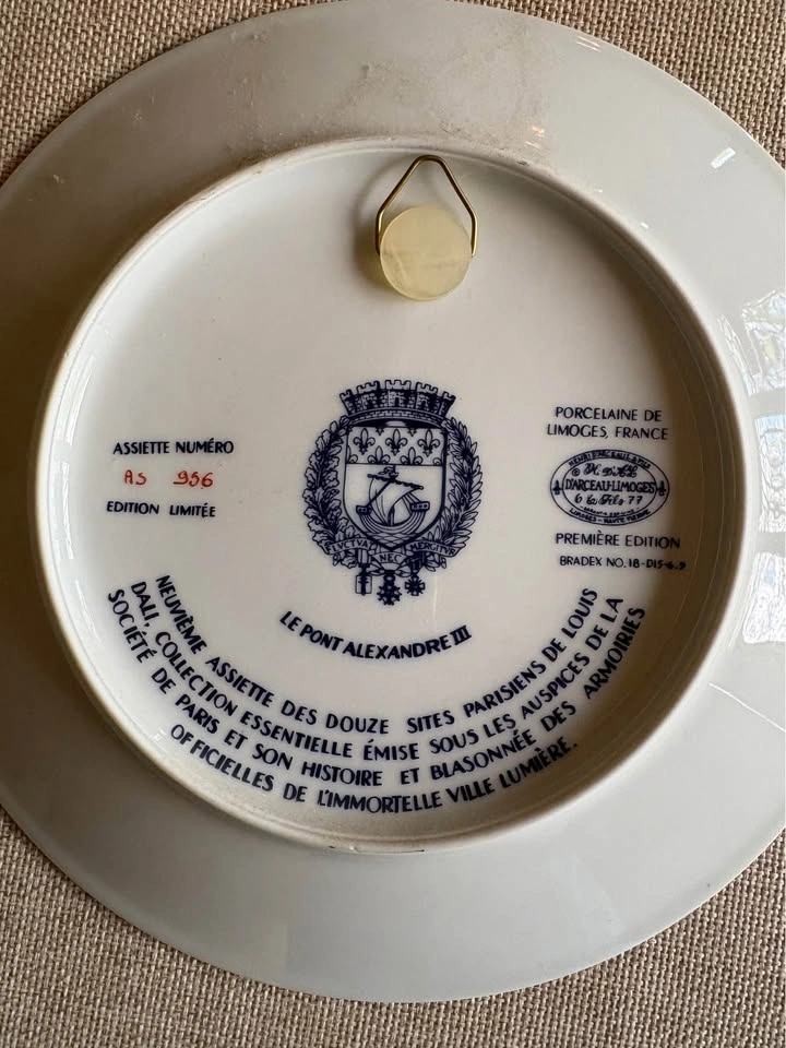Louis Dali Limoges Parisian scenes decorative plates - photo 4