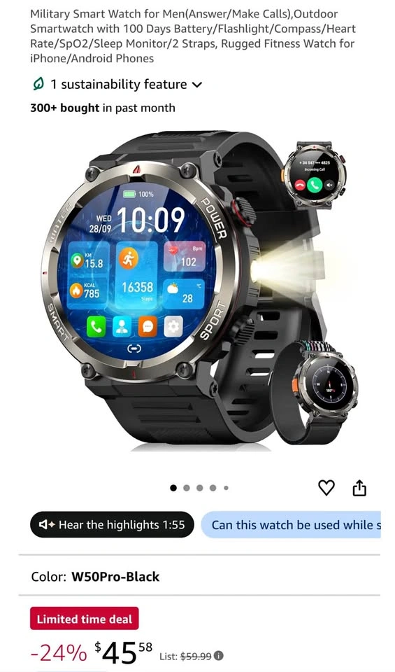 Smart Watch (Answer/Make Call)