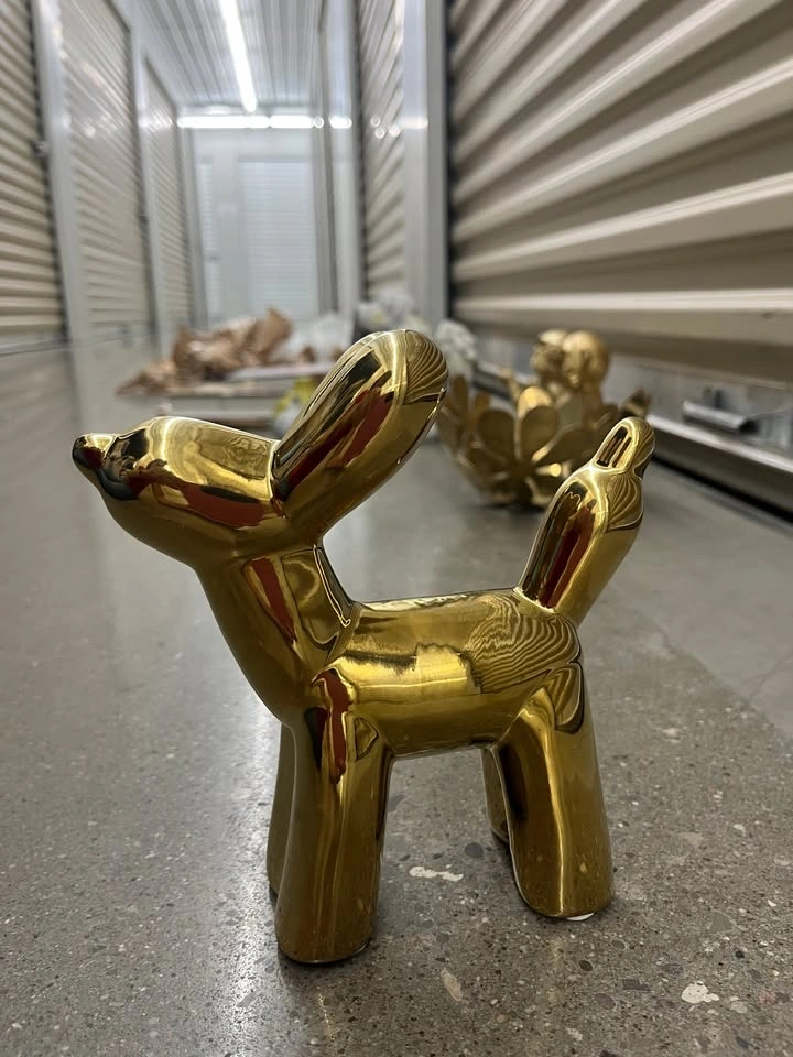 Modern Gold Balloon Dog Figurine – Chic Home Decor - photo 3