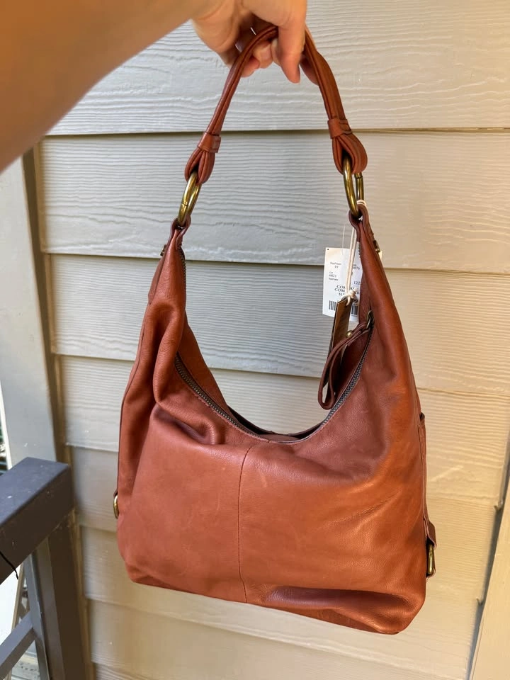 American Leather Genuine Leather Hobo Bag - Terra Cotta Brown - photo 2