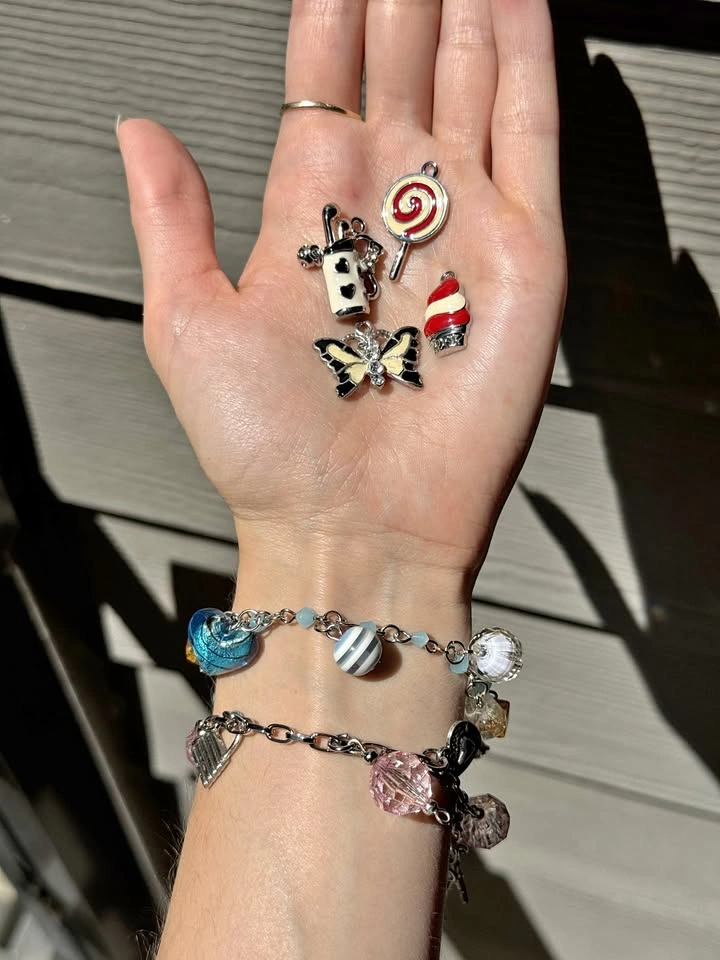 Pretty bracelet and extra charms bundle