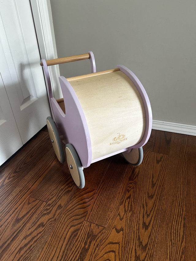 Kinderfeets wood toy pram
