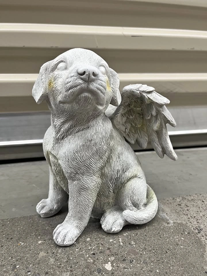 New Angel Puppy Garden Statue – Decorative Stone-Look Figurine