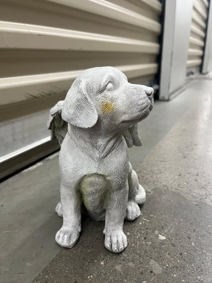 New Angel Puppy Garden Statue – Decorative Stone-Look Figurine - photo 3