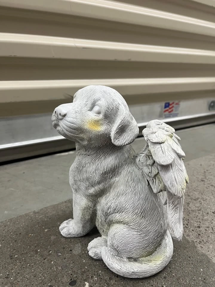 New Angel Puppy Garden Statue – Decorative Stone-Look Figurine - photo 4