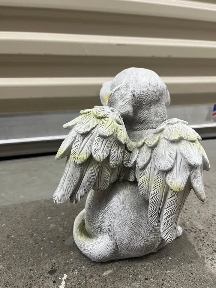 New Angel Puppy Garden Statue – Decorative Stone-Look Figurine - photo 5
