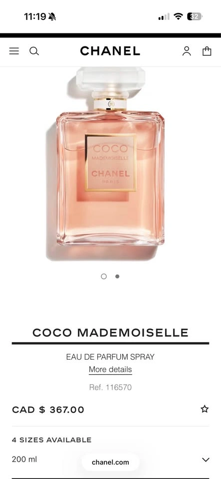 Chanel Coco Mademoiselle EDP 200ml BOTTLE (about 75ml left) - photo 2