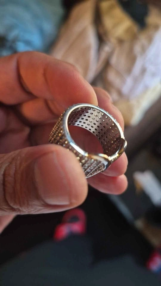 925 Sterling Silver Iced Out Band Ring Size 8.5 - photo 3
