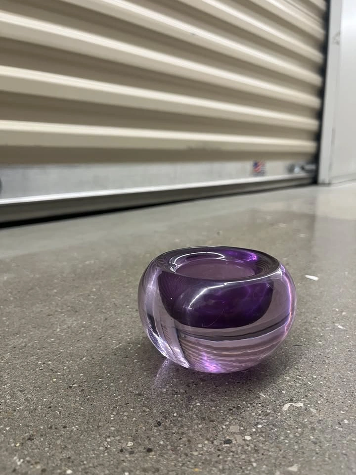 Matching Purple/Mauve Glassware Set – Modern Vase & Bowl Duo - photo 5