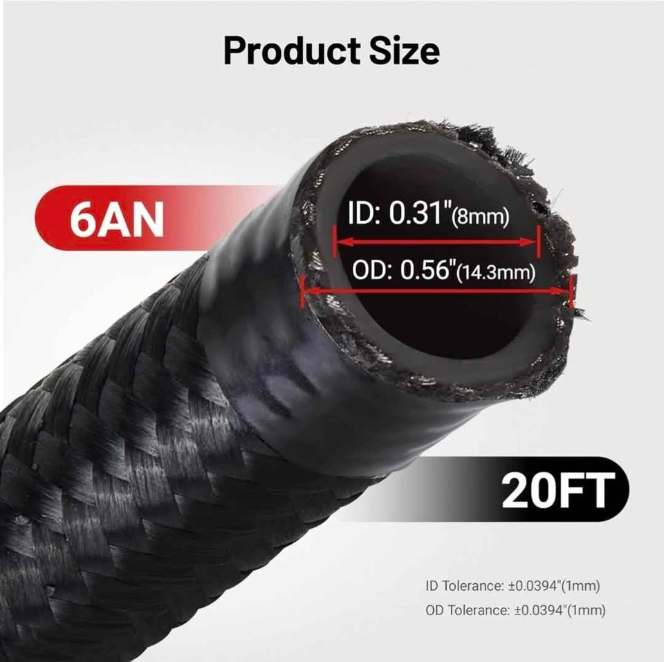 EVIL ENERGY 6AN Nylon Braided Fuel Line Kit 20FT Black - photo 2