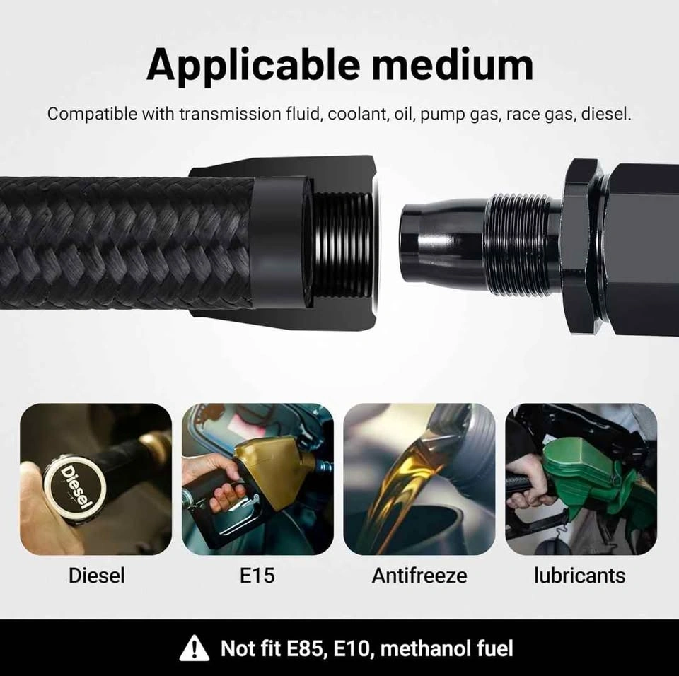 EVIL ENERGY 6AN Nylon Braided Fuel Line Kit 20FT Black - photo 5