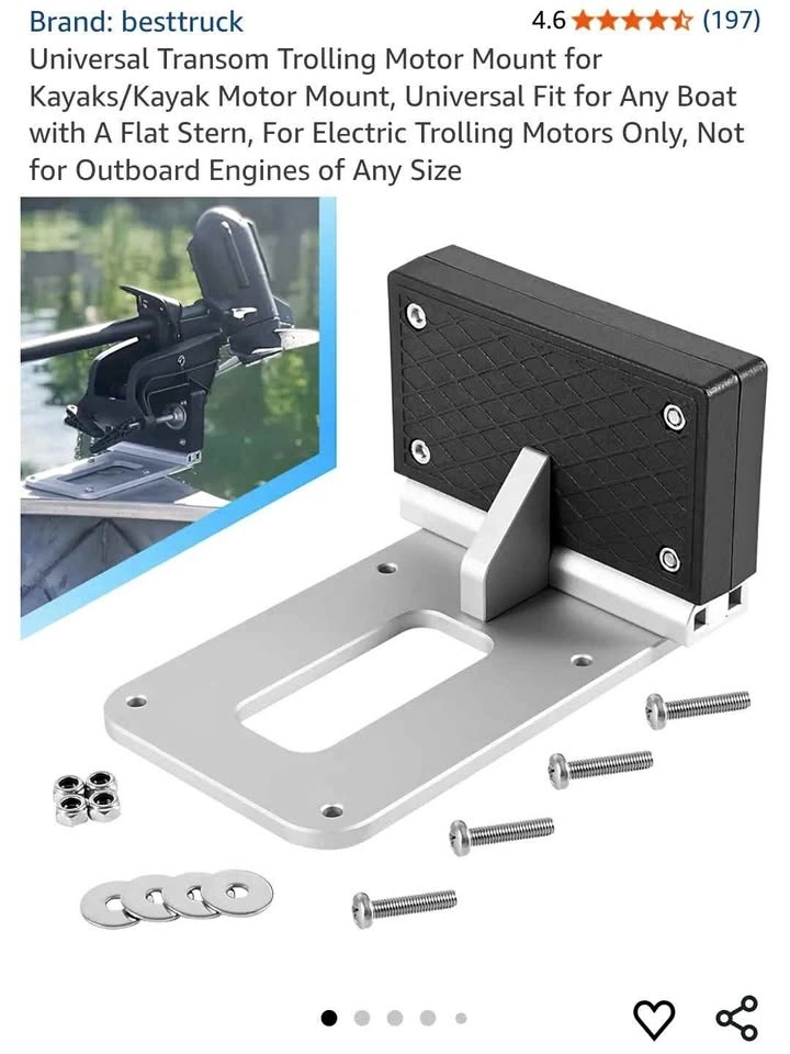 besttruck Universal Transom Trolling Motor Mount for Kayaks