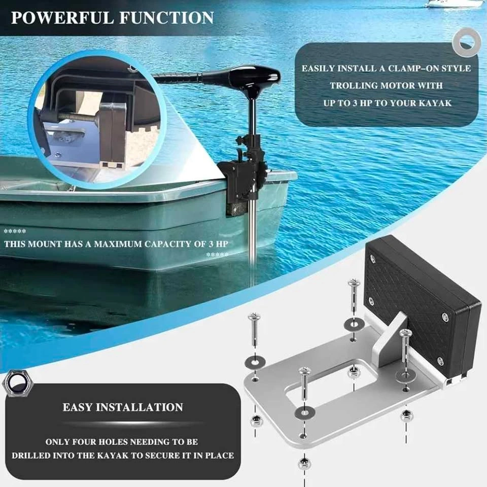 besttruck Universal Transom Trolling Motor Mount for Kayaks - photo 3