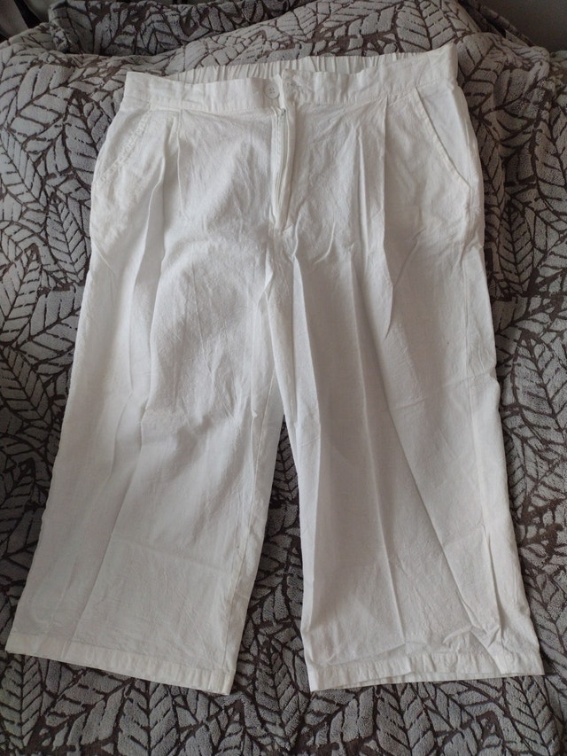 White linen pants, 3XL