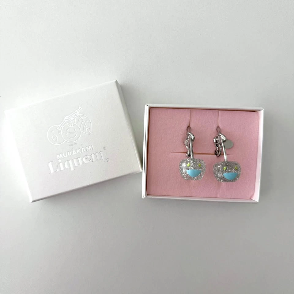 Murakami Liquem Cherry Clip On Earrings from Japan