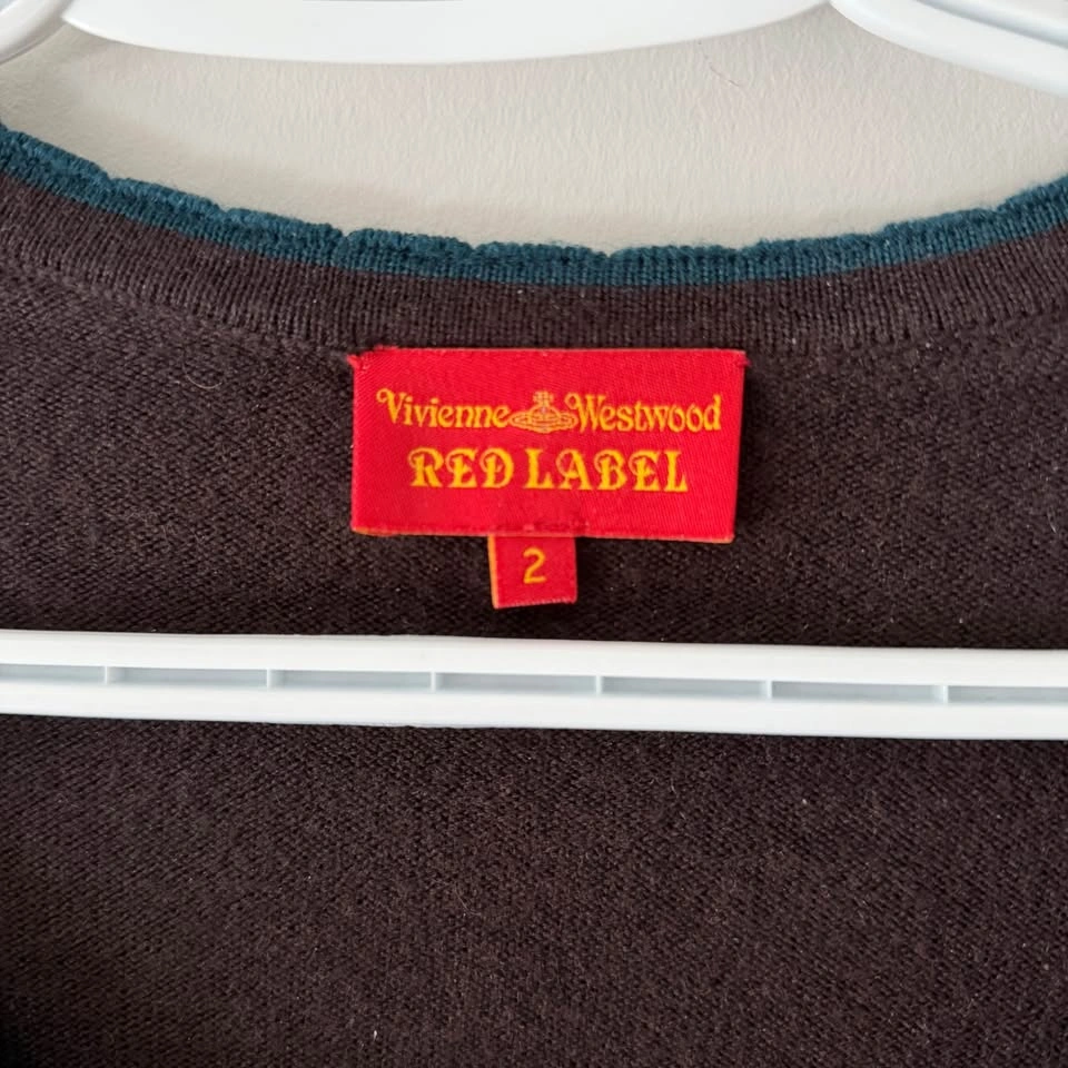 Rare Vivienne Westwood Brown Cardigan Orb Buttons - Size XS - photo 3
