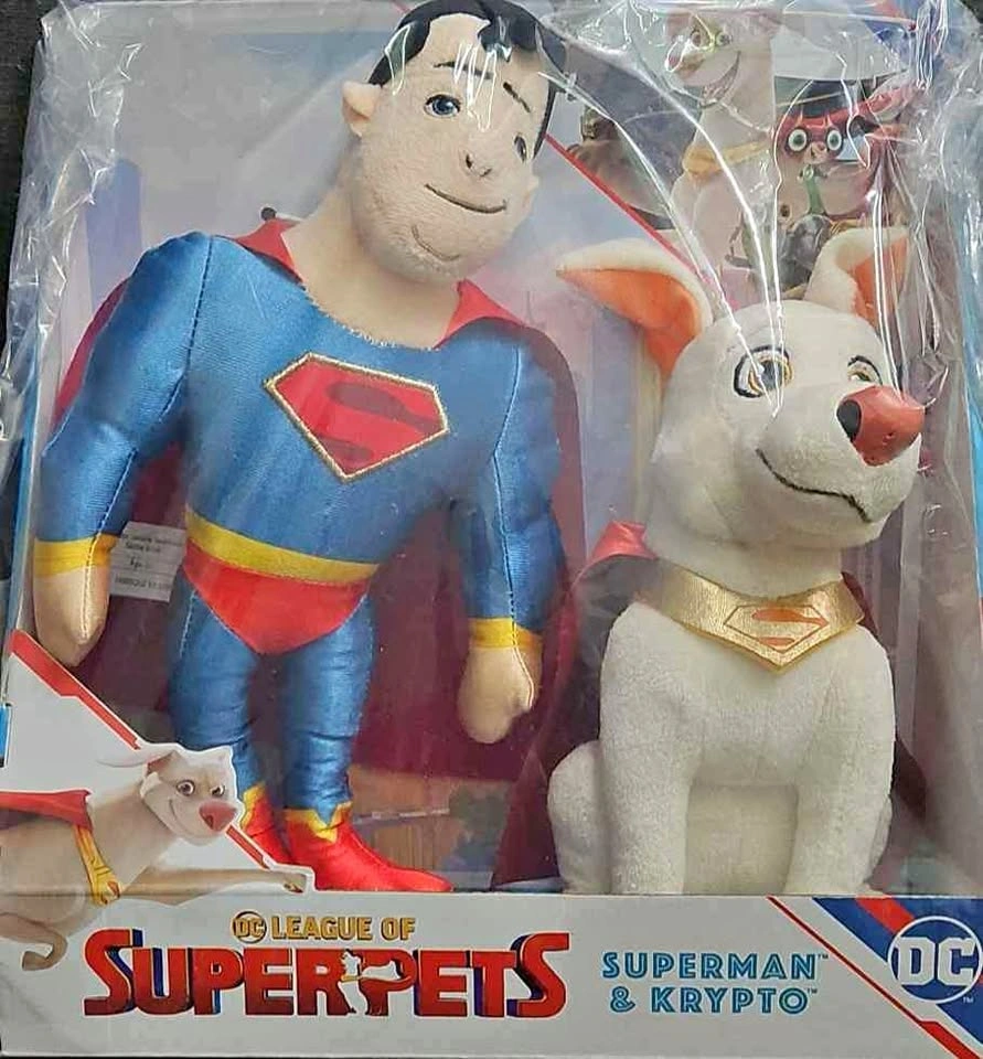 DC League of Super-Pets Superman & Krypto Plush Set