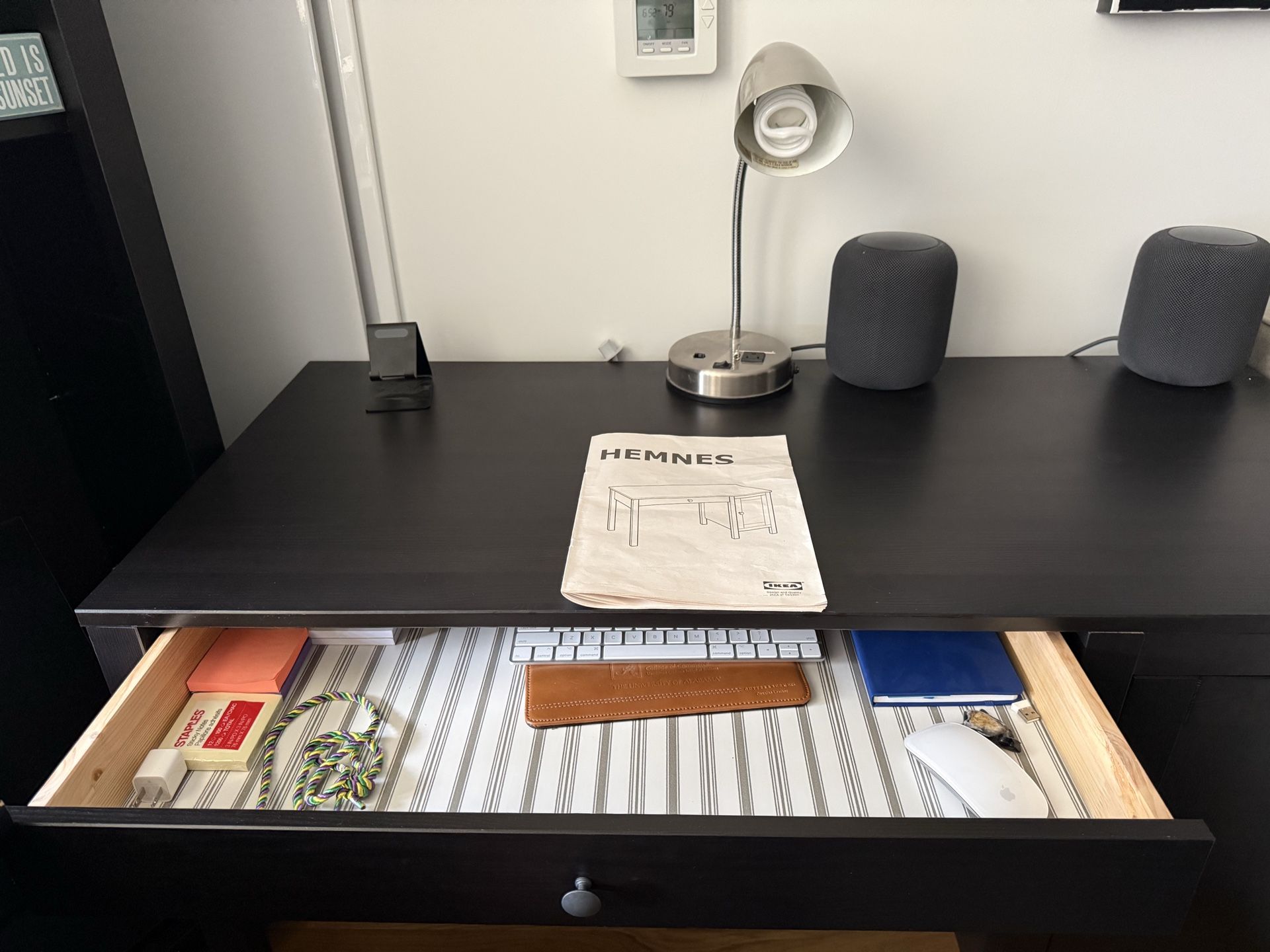 IKEA Hemnes Desk, Black Brown - 47 1/4 x 21 5/8" - photo 3